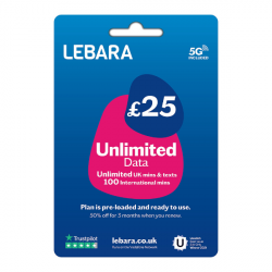 SIM ANONIMA 100% LEBARA UK GIÀ ATTIVA